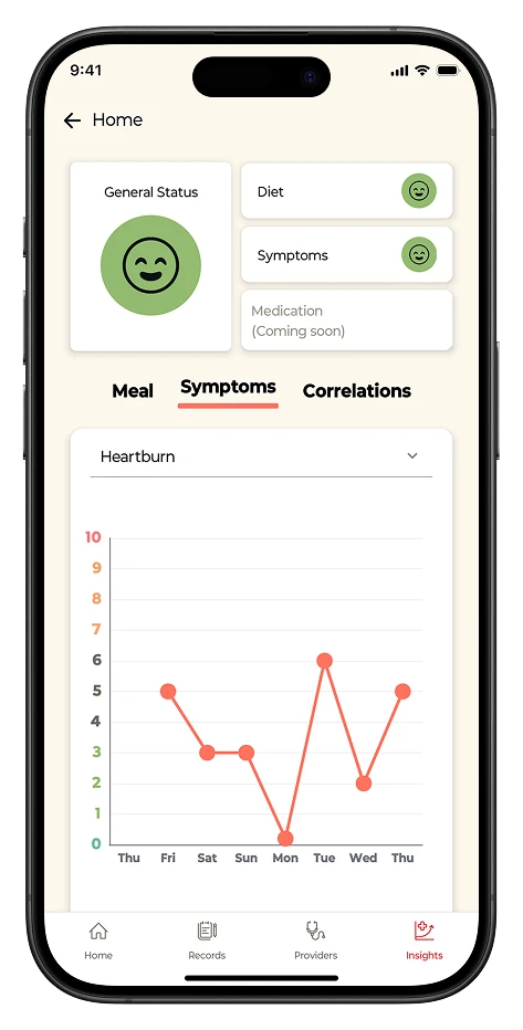 Data visualisation phone screen